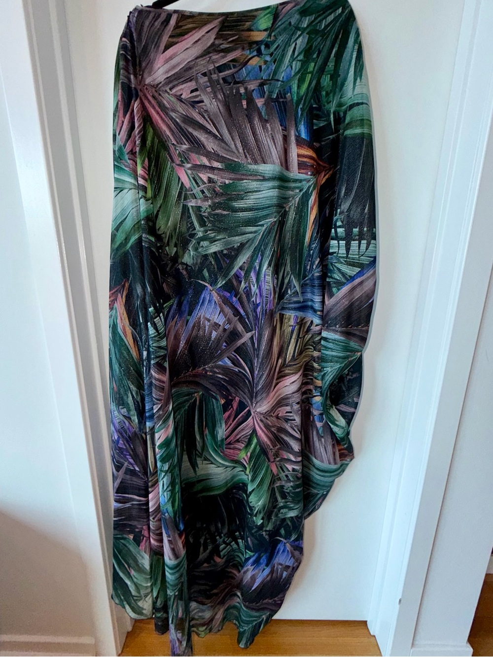 Halpern Printed One-Shoulder Long Dress – Size S (US 4) - Picture 4 of 5